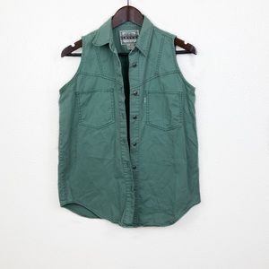 LEVIS Vintage Denim Sleeveless Green Top